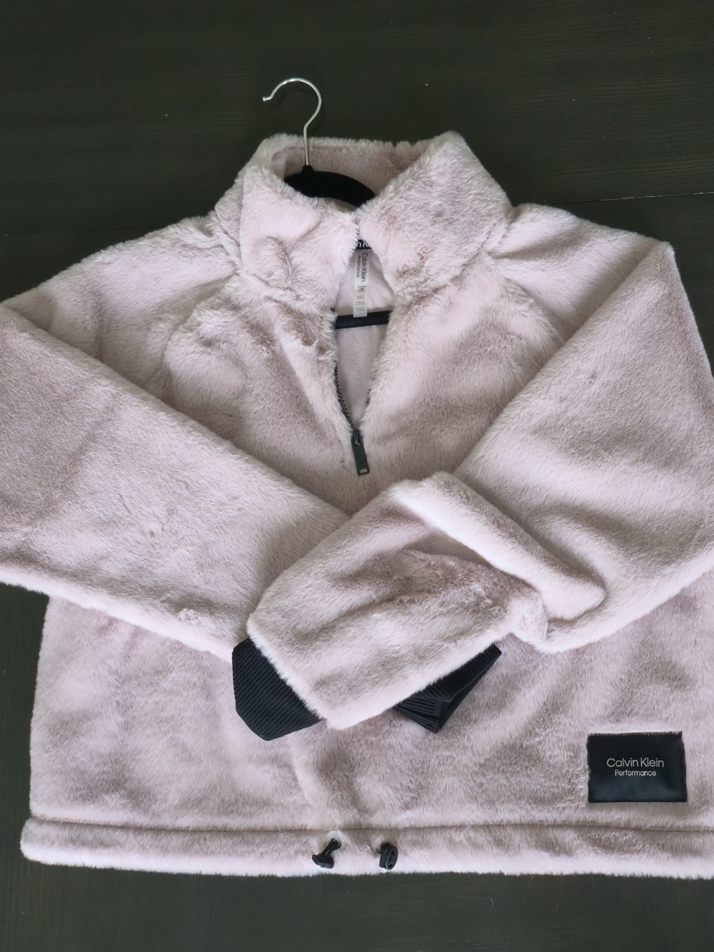 Calvin Klein Performance Plush Half-Zip Jacket - Pale Pink